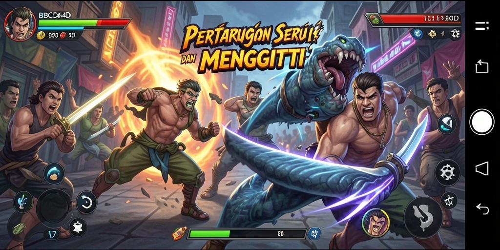 Tampilan gameplay seru dalam pertarungan Fighting BBCA4D.