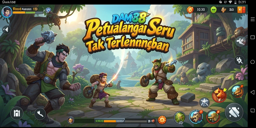Tangkapan layar dari gameplay petualangan di DAM88 menampilkan aksi seru.