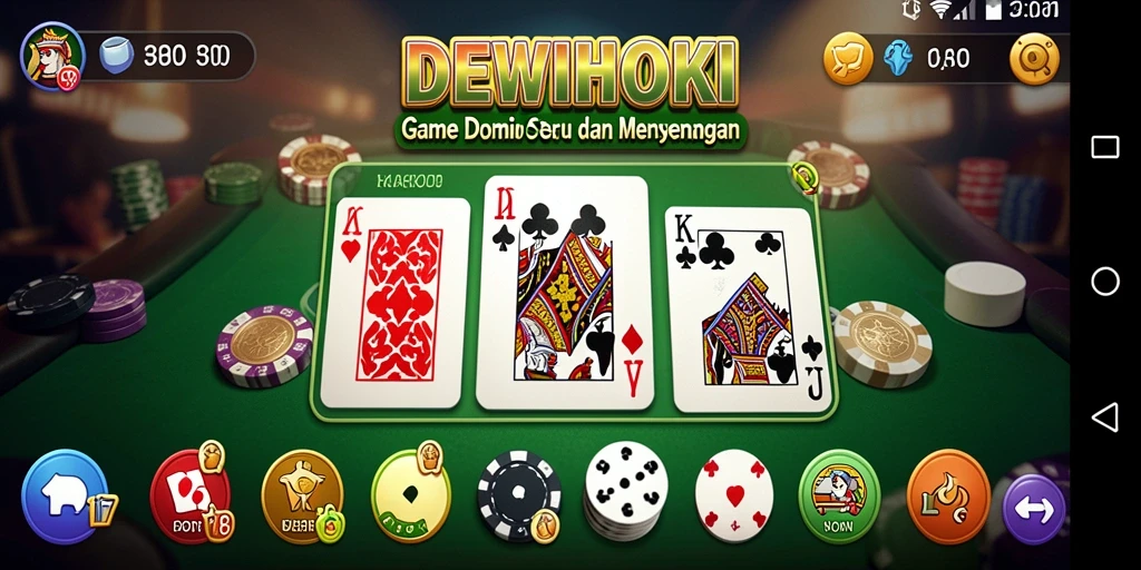 Menampilkan gameplay seru dan interaktif DEWIHOKI dalam permainan Domino.