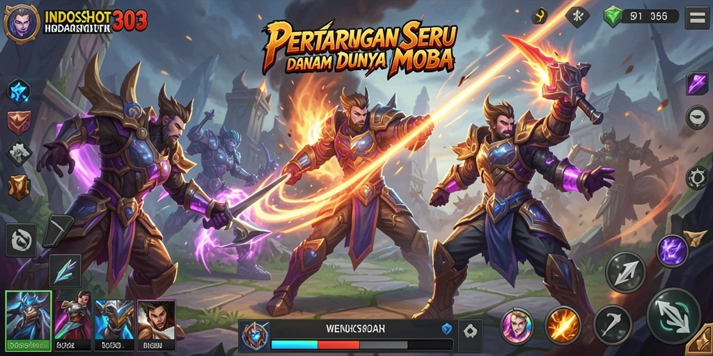 Tampilan gameplay seru dan karakter menakjubkan di INDOSLOT303.