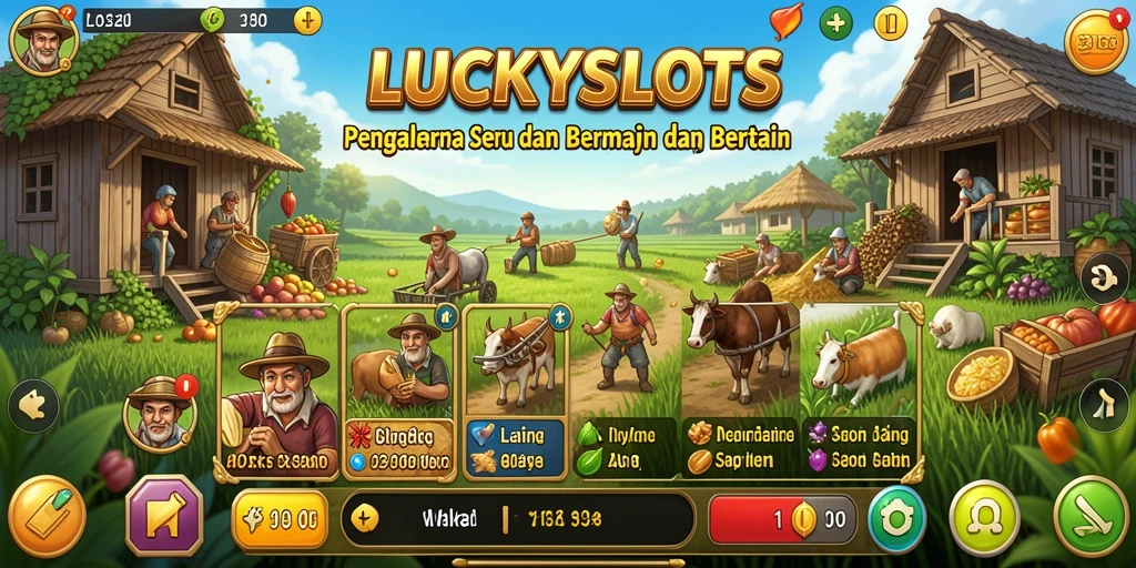 Tampilan gameplay Farming yang menarik di LUCKYSLOTS.