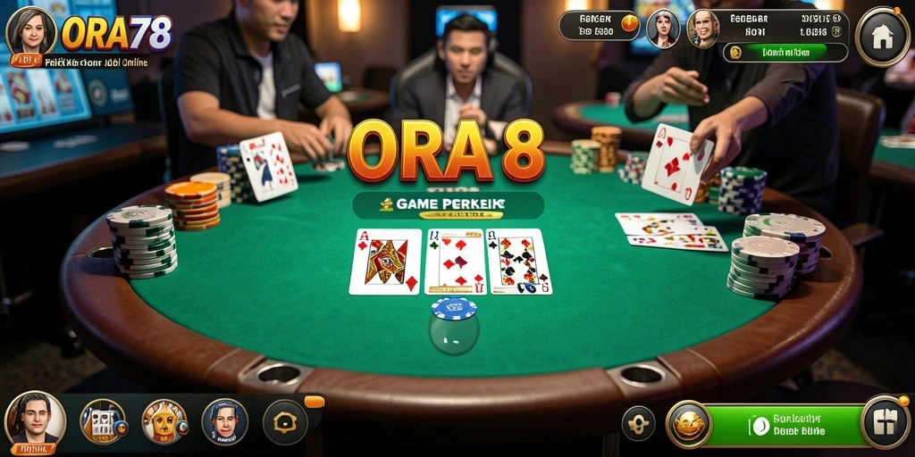 Screenshot ORA78 menampilkan gameplay Poker yang seru dan menarik.