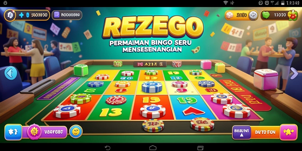 Tampilan gameplay seru dari REZEGO dengan elemen Bingo yang menarik.