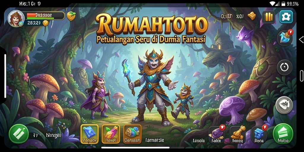 Tangkapan layar menampilkan aksi seru dalam petualangan RUMAHTOTO.