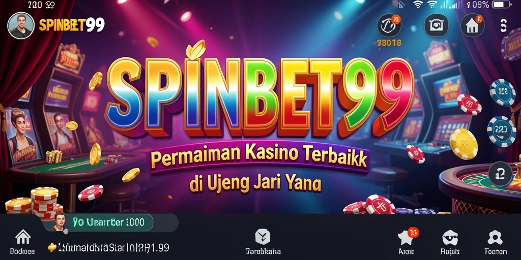 Tampilan utama gameplay SPINBET99 dengan grafis kasino yang menakjubkan.