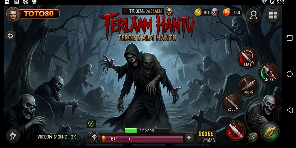 Screenshot gameplay menakutkan dari TOTO80 yang menghadirkan teror horsat.